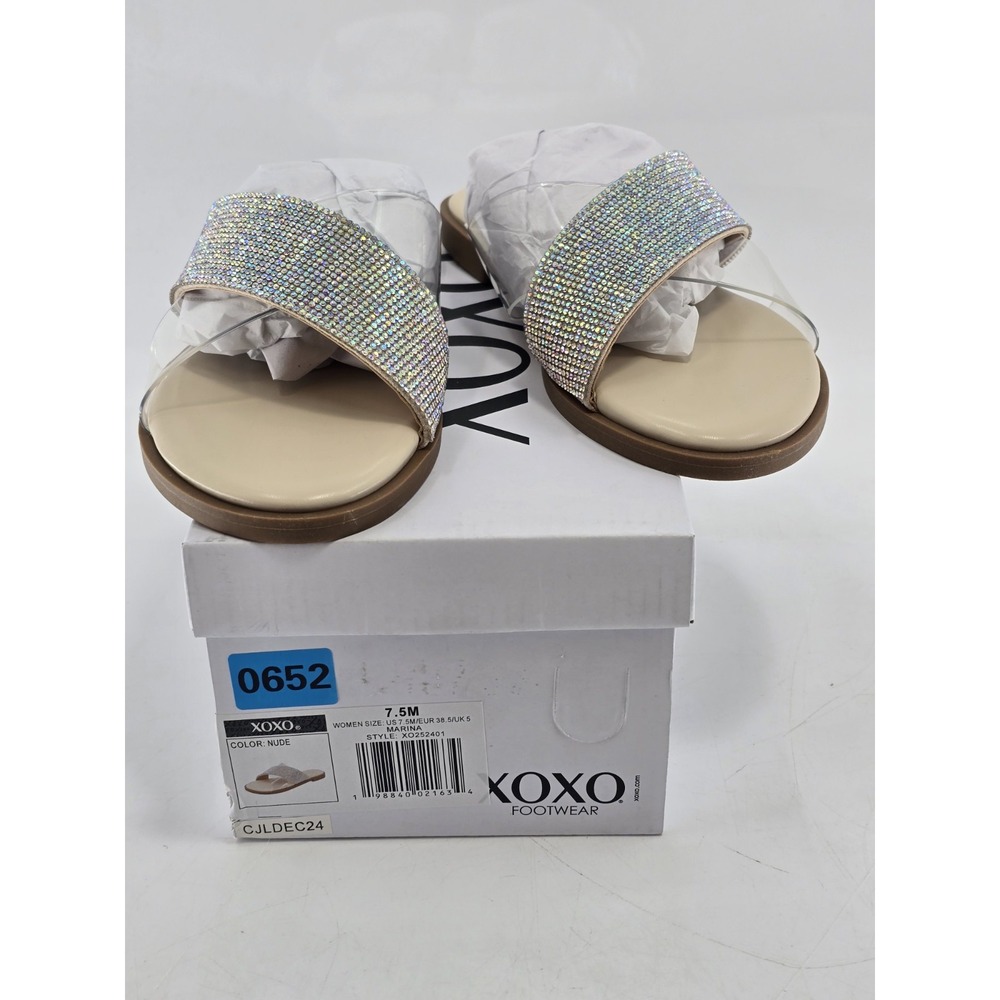 New In Box XOXO Footwear Women's Marina Flat Sandal - Color Nude - Size 7.5 M